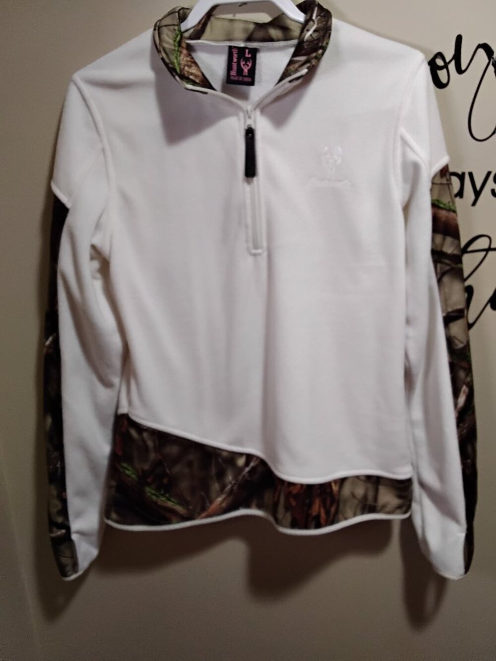 Huntworth Women's 1/4 Zip Camouflage Performance Fleece Pullover - Size Large